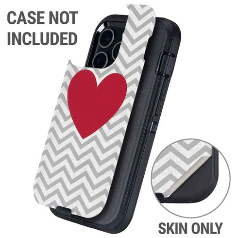 Chevron Heart Otterbox Defender iPhone Skin