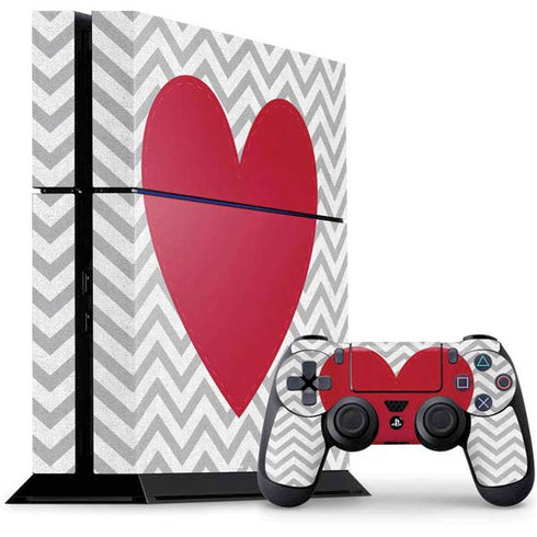 Chevron Heart PlayStation PS4 Skins