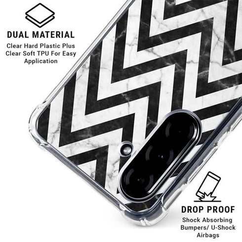 Chevron Marble Galaxy A36 5G Clear Case