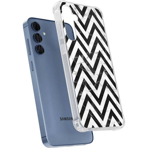Chevron Marble Galaxy A55 5G Clear Case