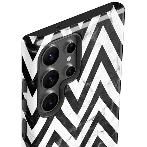 Chevron Marble Galaxy S23 Ultra Pro Case
