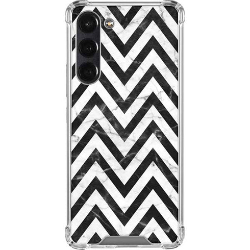 Chevron Marble Galaxy S24 FE Clear Case