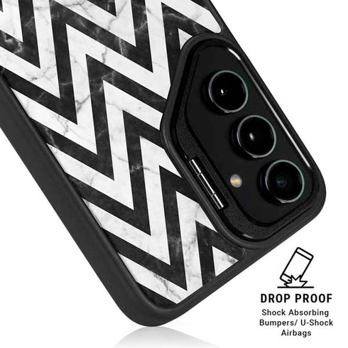 Chevron Marble Galaxy S25 Plus Kickstand Case