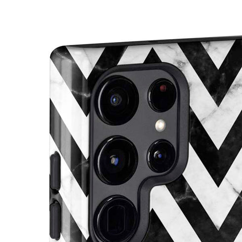 Chevron Marble Galaxy S25 Ultra Impact Case