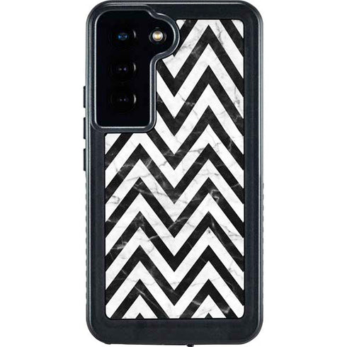 Chevron Marble Galaxy S24 Waterproof Case