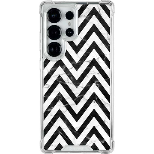 Chevron Marble Galaxy S25 Ultra Clear Case