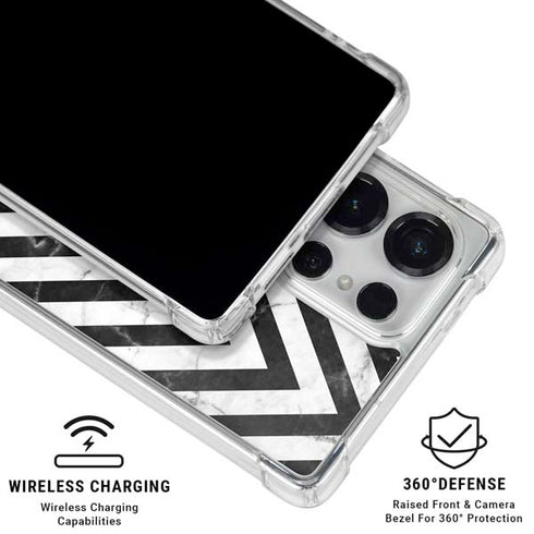 Chevron Marble Galaxy S25 Ultra Clear Case