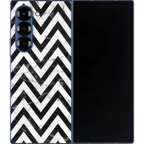 Chevron Marble Galaxy Z Fold6 Skin
