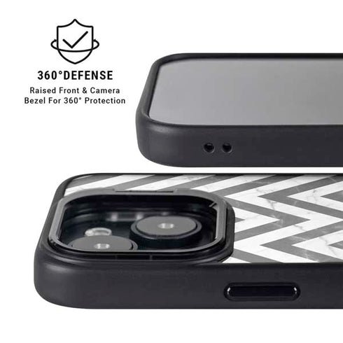 Chevron Marble iPhone 14 Plus Kickstand Case