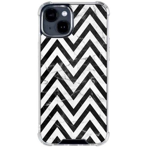 Chevron Marble iPhone 15 Clear Case