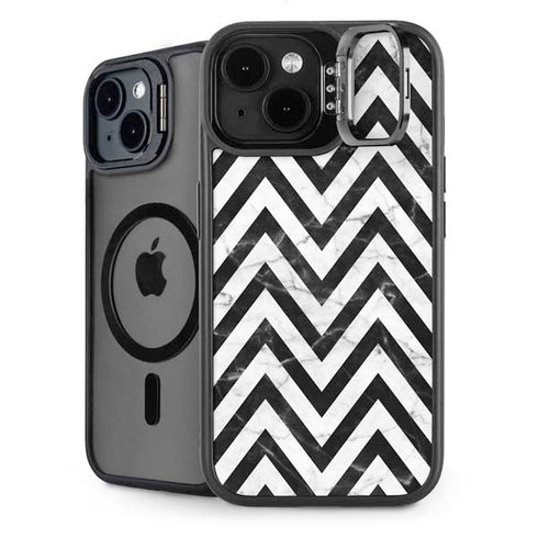 Chevron Marble iPhone 15 Kickstand Case