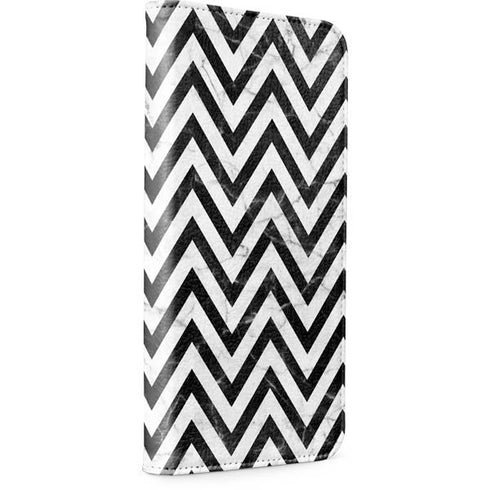 Chevron Marble iPhone 15 Plus Folio Case
