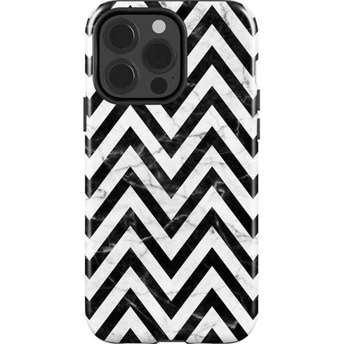 Chevron Marble iPhone 15 Pro Impact Case