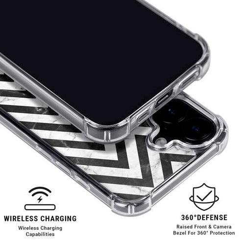 Chevron Marble iPhone 16 Clear Case