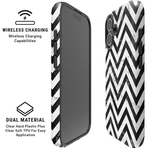 Chevron Marble iPhone 16 Magsafe Impact Case