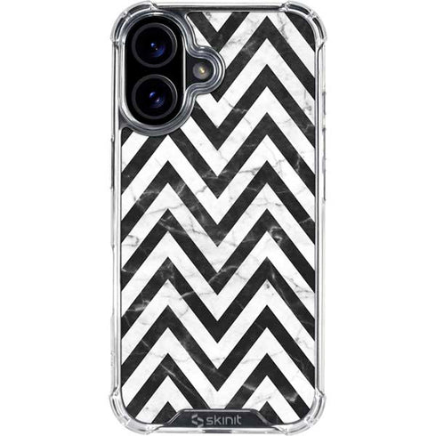 Chevron Marble iPhone 16 Plus Clear Case