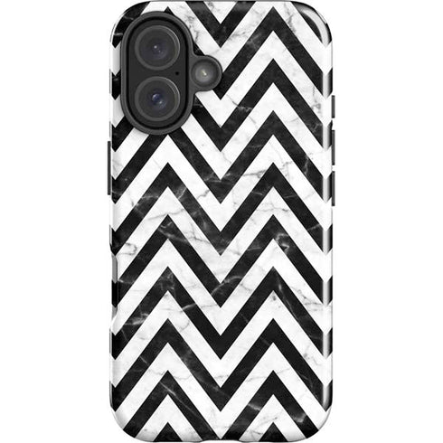 Chevron Marble iPhone 16 Plus Impact Case
