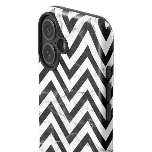 Chevron Marble iPhone 16 Plus Impact Case