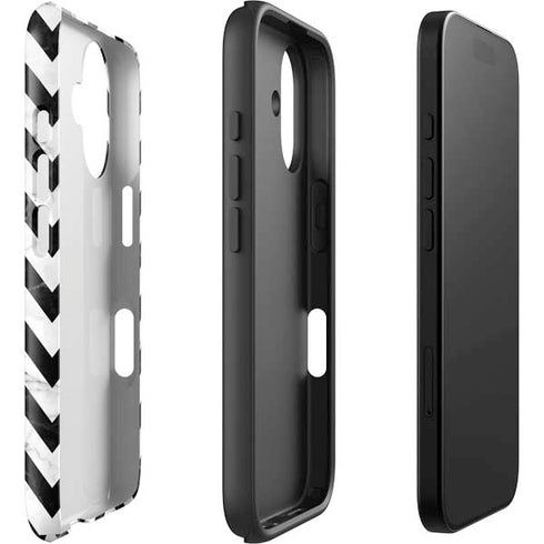 Chevron Marble iPhone 16 Plus Impact Case