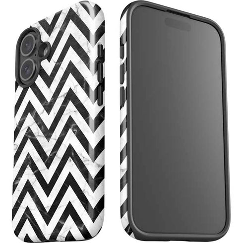 Chevron Marble iPhone 16 Plus Impact Case