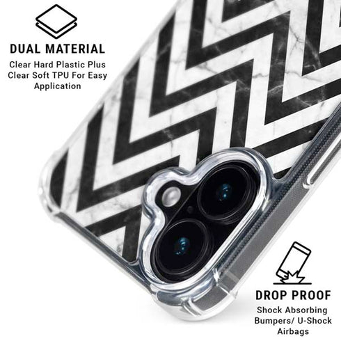 Chevron Marble iPhone 16 Plus MagSafe Case
