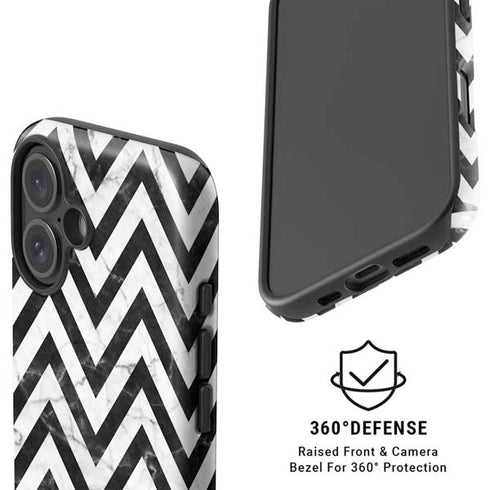 Chevron Marble iPhone 16 Plus Magsafe Impact Case