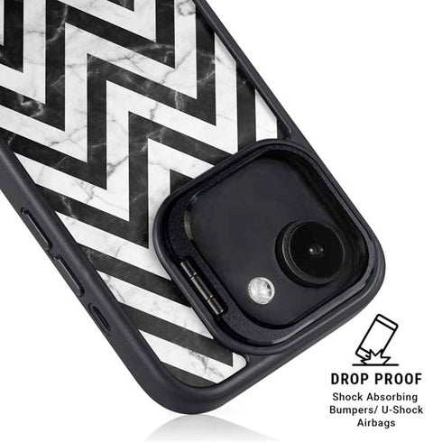 Chevron Marble iPhone 16e Kickstand Case