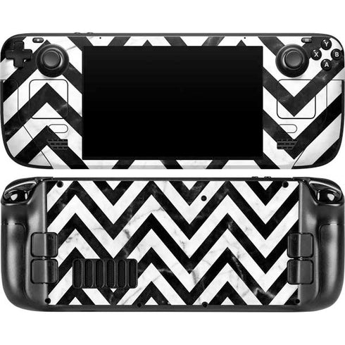 Chevron Marble Steam Deck Handheld Gaming Computer OLED Skin