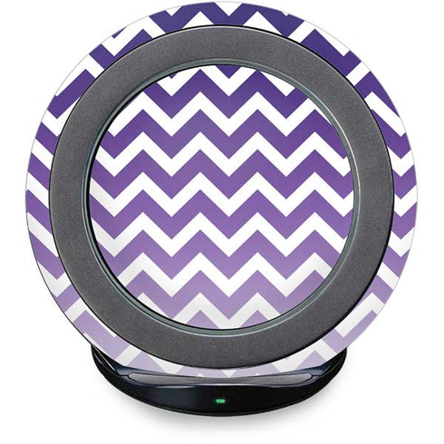 Chevron Purple Ombre Fast Charge Wireless Charging Stand Skin