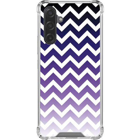 Chevron Purple Ombre Galaxy A17 Clear Case