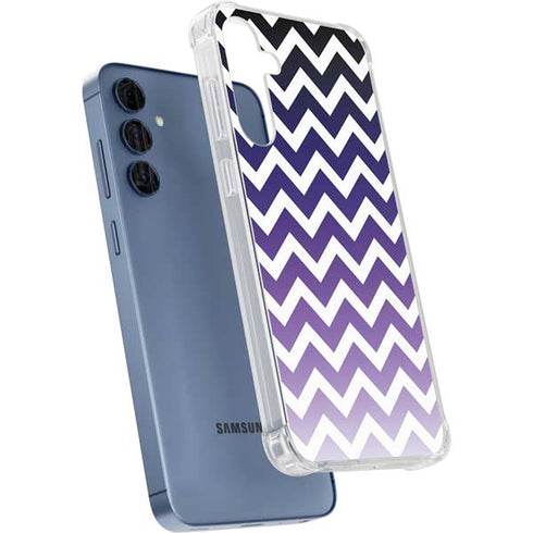 Chevron Purple Ombre Galaxy A35 5G Clear Case