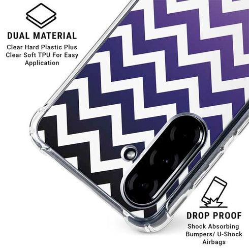Chevron Purple Ombre Galaxy A36 5G Clear Case
