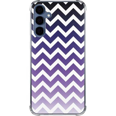 Chevron Purple Ombre Galaxy A55 5G Clear Case