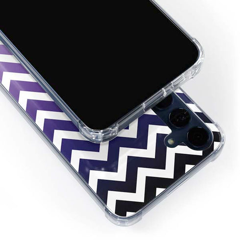 Chevron Purple Ombre Galaxy A55 5G Clear Case