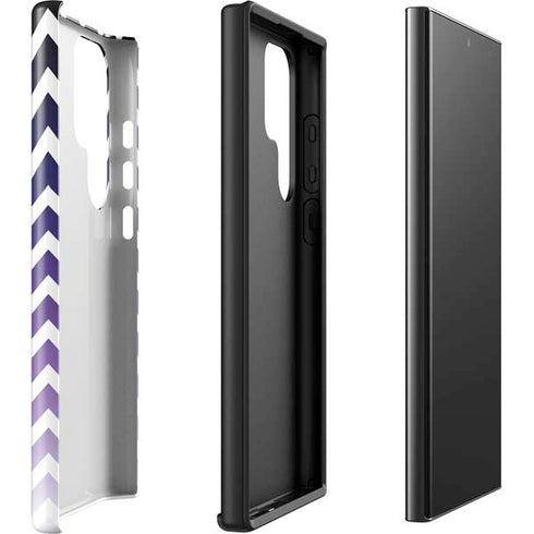 Chevron Purple Ombre Galaxy S23 Ultra Pro Case