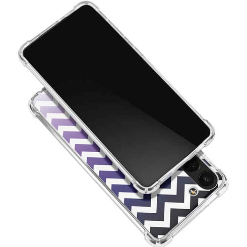 Chevron Purple Ombre Galaxy S24 FE Clear Case