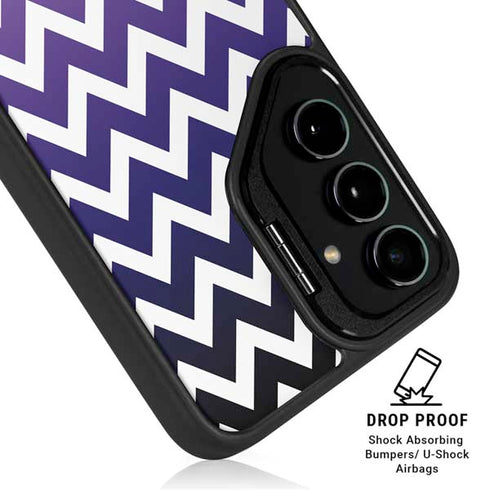 Chevron Purple Ombre Galaxy S24 FE Kickstand Case
