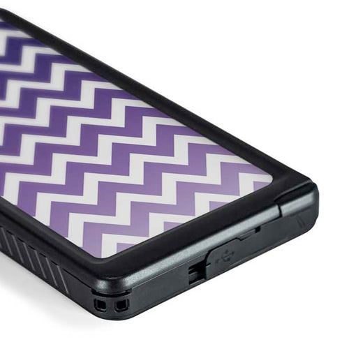 Chevron Purple Ombre Galaxy S24 Ultra Waterproof Case