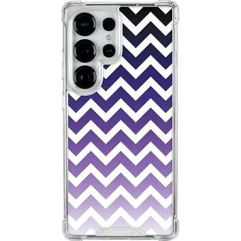 Chevron Purple Ombre Galaxy S25 Ultra Clear Case