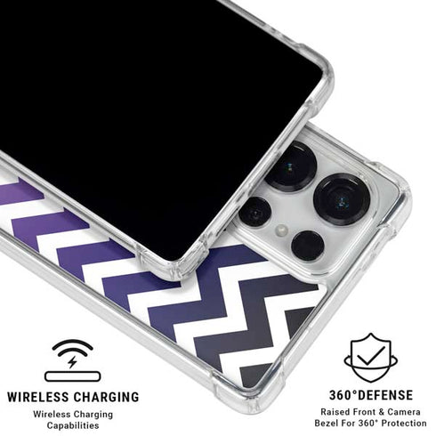 Chevron Purple Ombre Galaxy S25 Ultra Clear Case