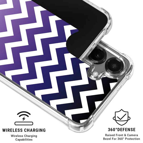 Chevron Purple Ombre Galaxy S26 Clear Case