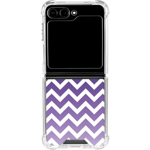 Chevron Purple Ombre Galaxy Z Flip6 Clear Case