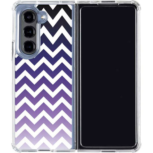 Chevron Purple Ombre Galaxy Z Fold5 5G Clear Case