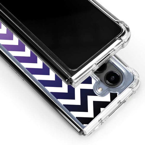 Chevron Purple Ombre Galaxy Z Fold5 5G Clear Case