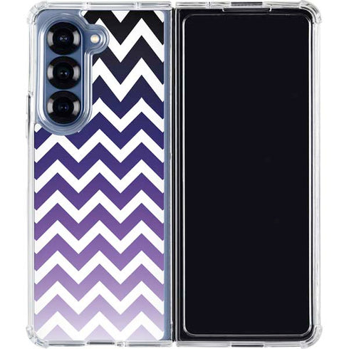 Chevron Purple Ombre Galaxy Z Fold6 Clear Case