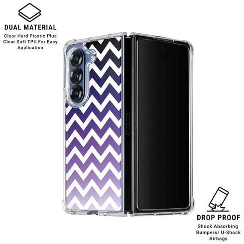 Chevron Purple Ombre Galaxy Z Fold6 Clear Case