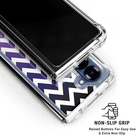 Chevron Purple Ombre Galaxy Z Fold6 Clear Case