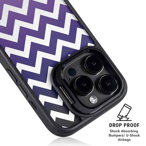 Chevron Purple Ombre iPhone 13 Pro Kickstand Case