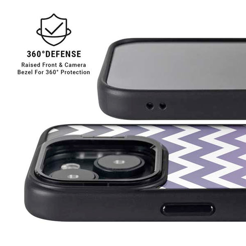 Chevron Purple Ombre iPhone 15 Kickstand Case
