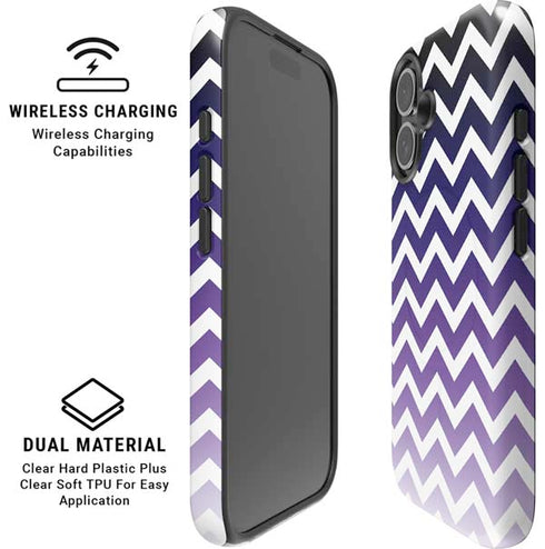 Chevron Purple Ombre iPhone 16 Magsafe Impact Case